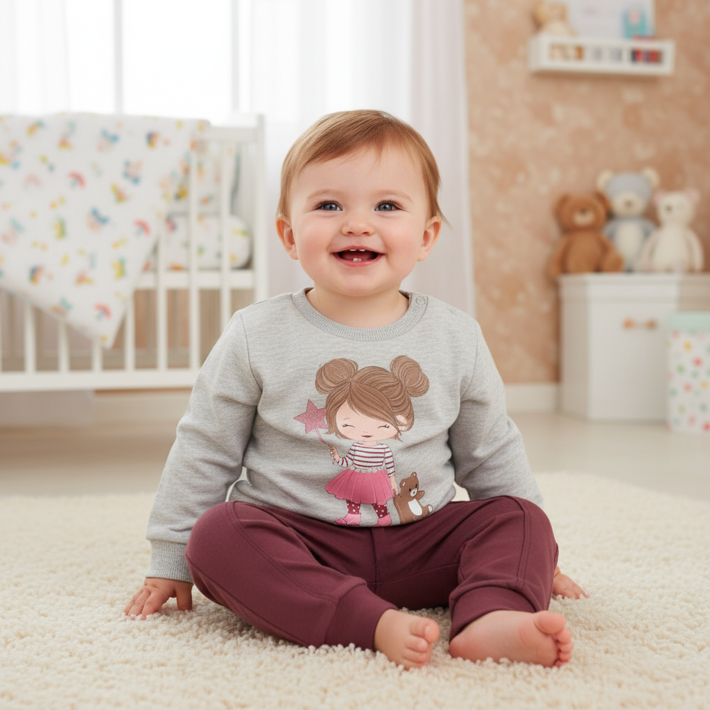 Conjunto Feminino Bebê Blusao Princesa