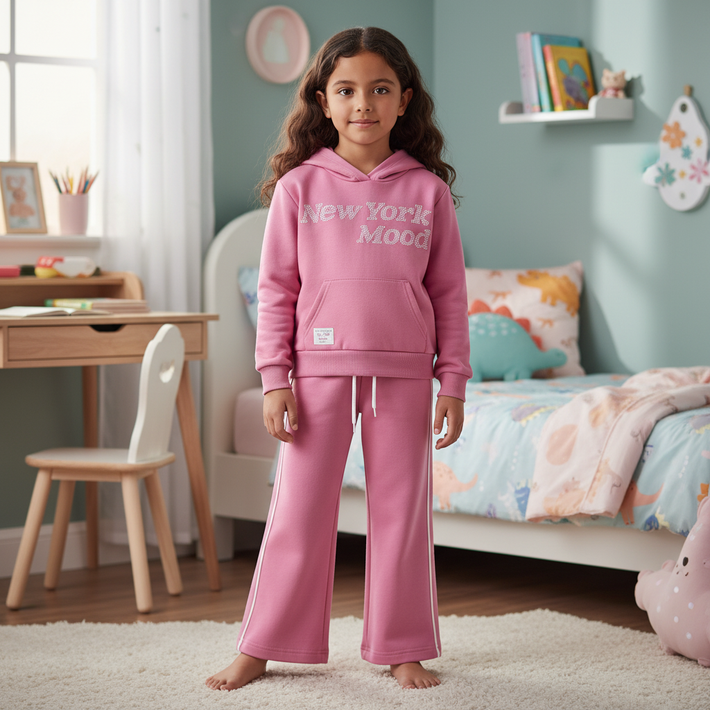 Conjunto Feminino Infantil Blusão New York
