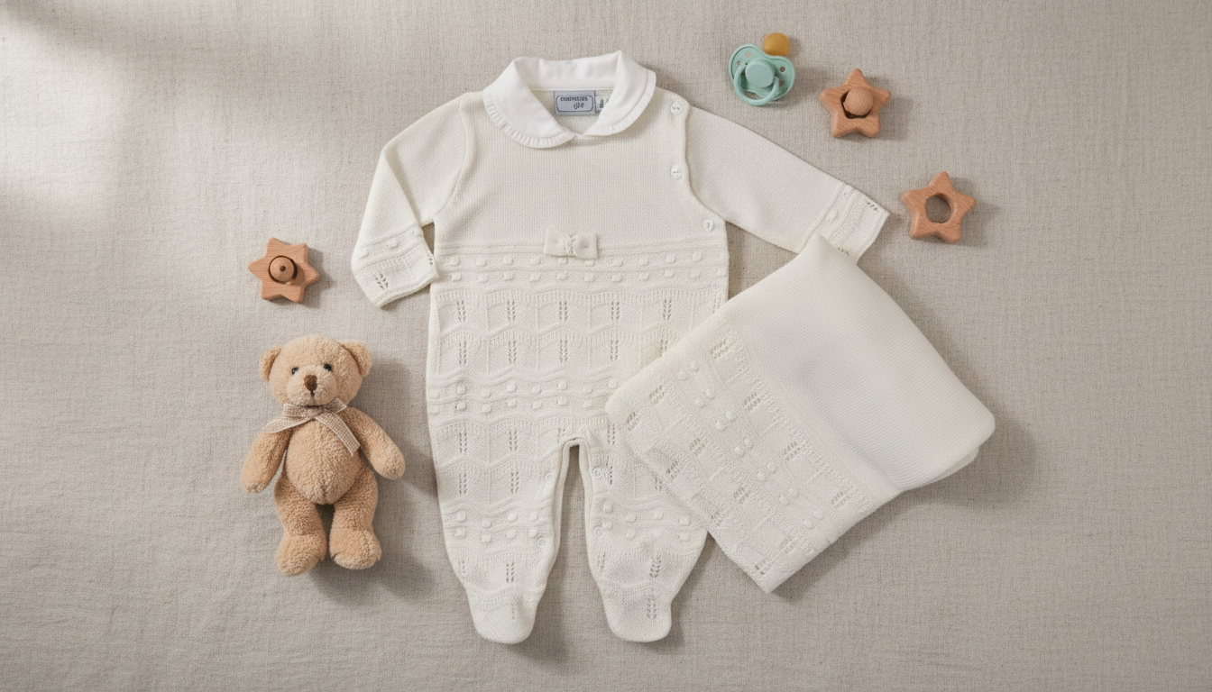 Saída Maternidade Noruega – Tricot Macio e Elegante para a Chegada Especial