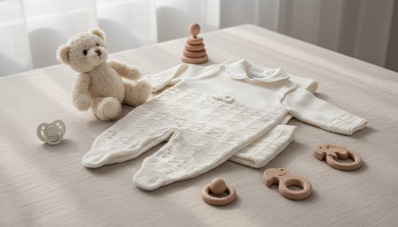 Saída Maternidade Noruega – Tricot Macio e Elegante para a Chegada Especial
