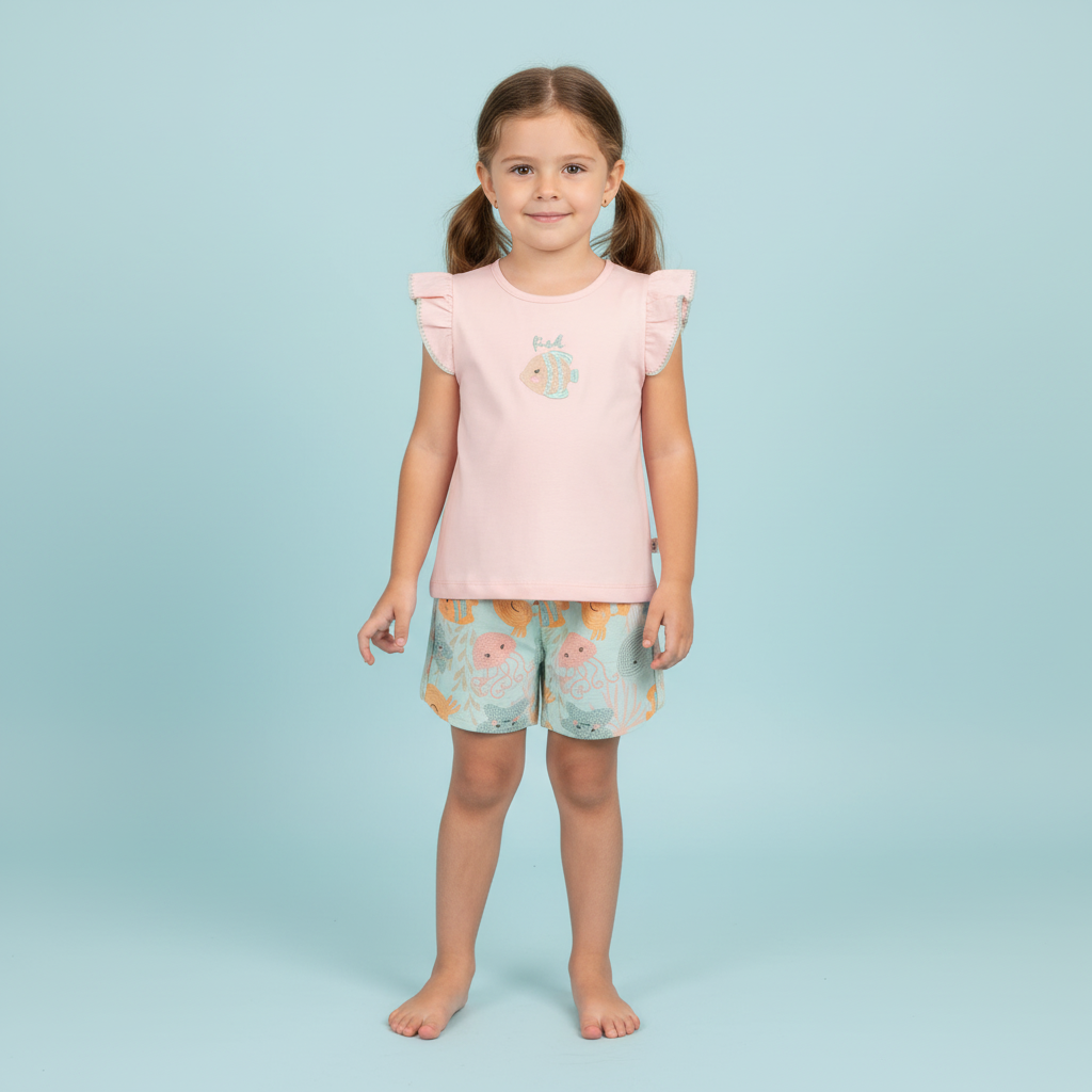 Conjunto Feminino Infantil Pish