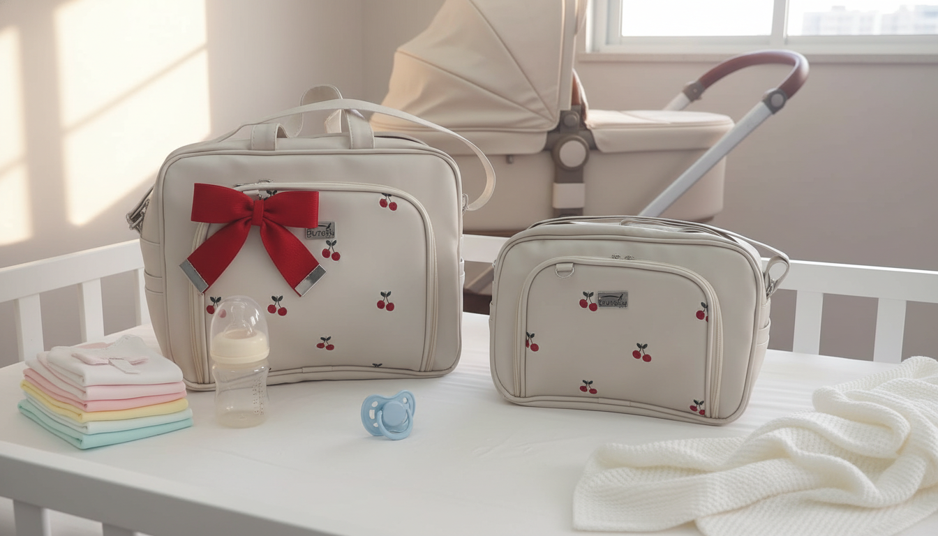 Kit Bolsa Menina Maternidade com 2 Peças – Organização e Estilo para Mamães