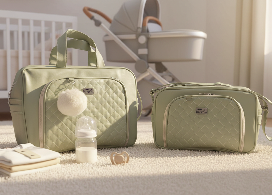 Kit Bolsa Menino Maternidade com 2 Peças – Organização e Estilo para Mamães