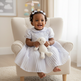 Vestido Feminino Infantil Floral Saia Plissada Rociclê