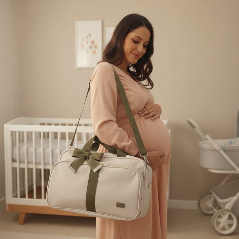 Bolsa Maternidade Kit com 2 peças Delta Linho
