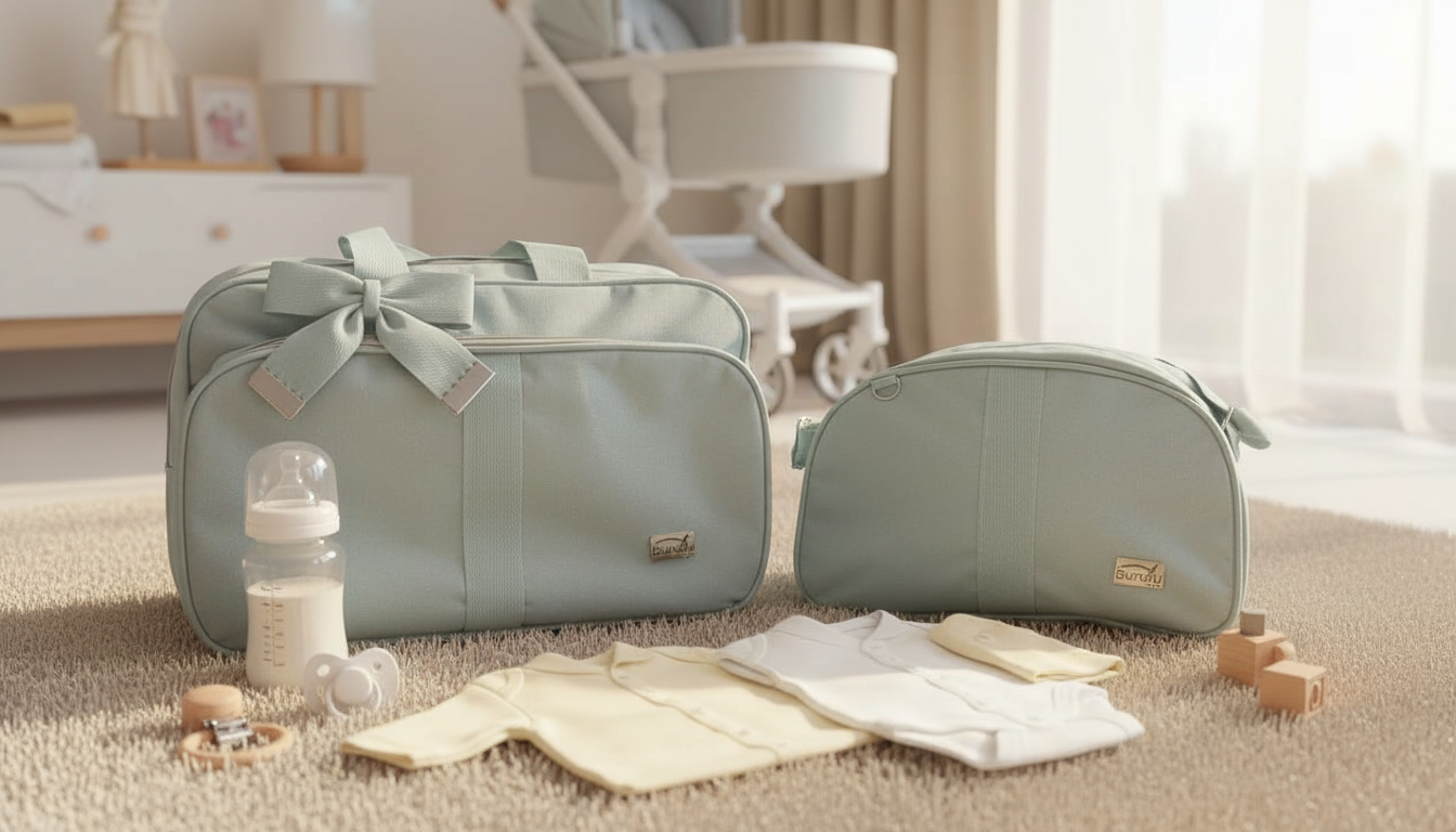 Bolsa Maternidade Kit com 2 peças Delta Linho