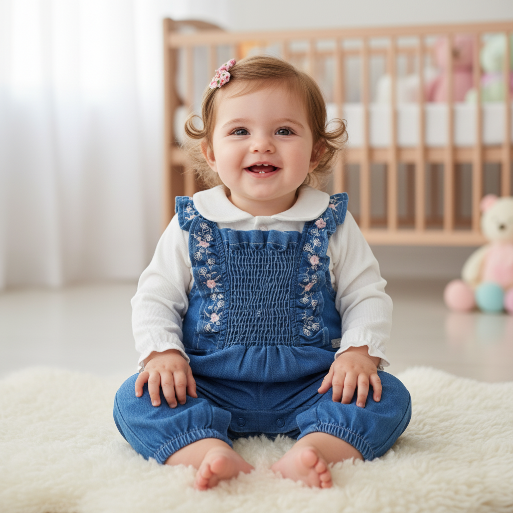 Macacao Feminino Bebe Jeans