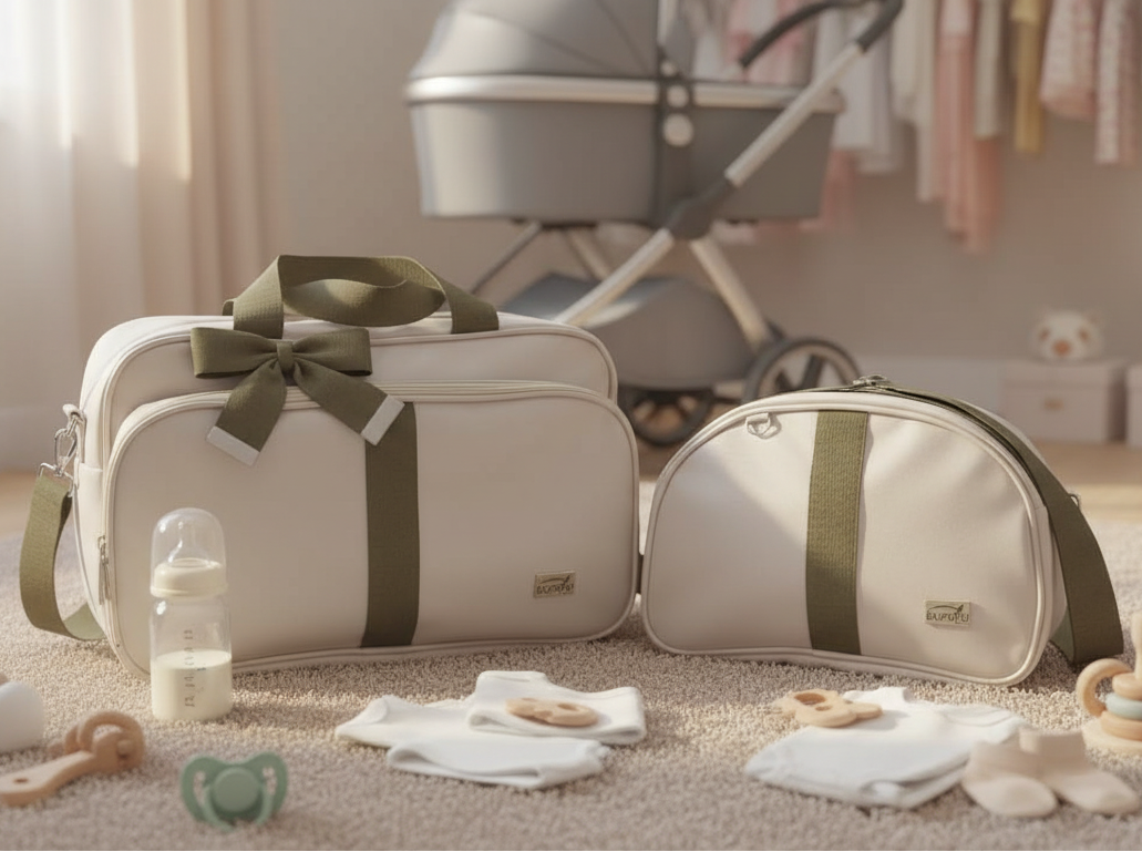 Bolsa Maternidade Kit com 2 peças Delta Linho