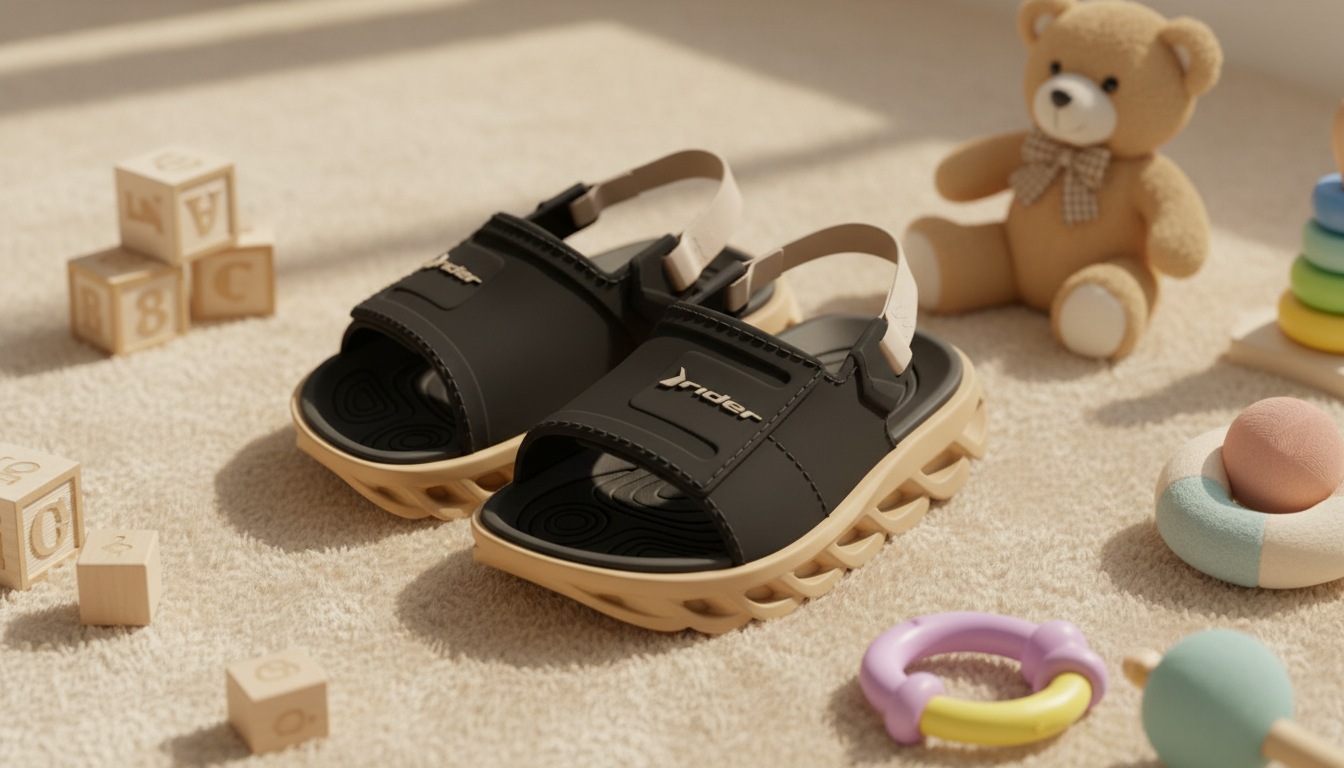 Sandália Rider R Power SL Bege/Preto – Estilo e Conforto para o Dia a Dia