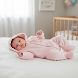 Macacão Fleece Pelúcia Coelha – Doçura, Conforto e Aconchego para o Bebê