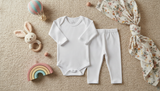 Conjunto Longo Body Canelado Bordado – Conforto e Elegância para Bebês