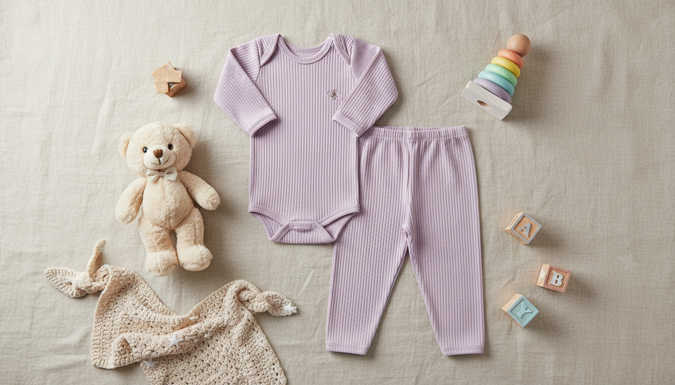 Conjunto Longo Body Canelado Bordado – Conforto e Elegância para Bebês