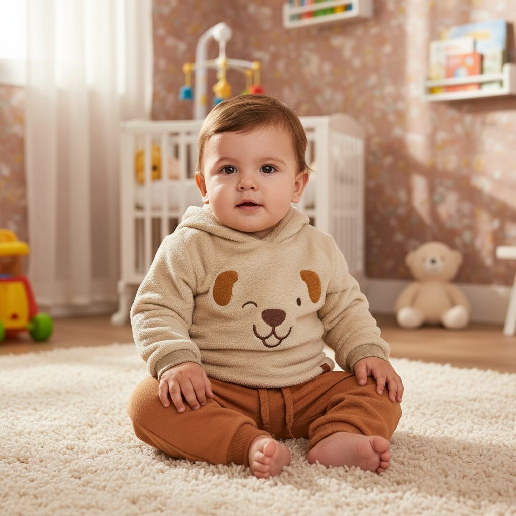 Conjunto Masculino Bebê Fleec Bichinhos