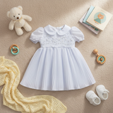 Vestido Feminino Bebê Plissado Perolas Rociclê