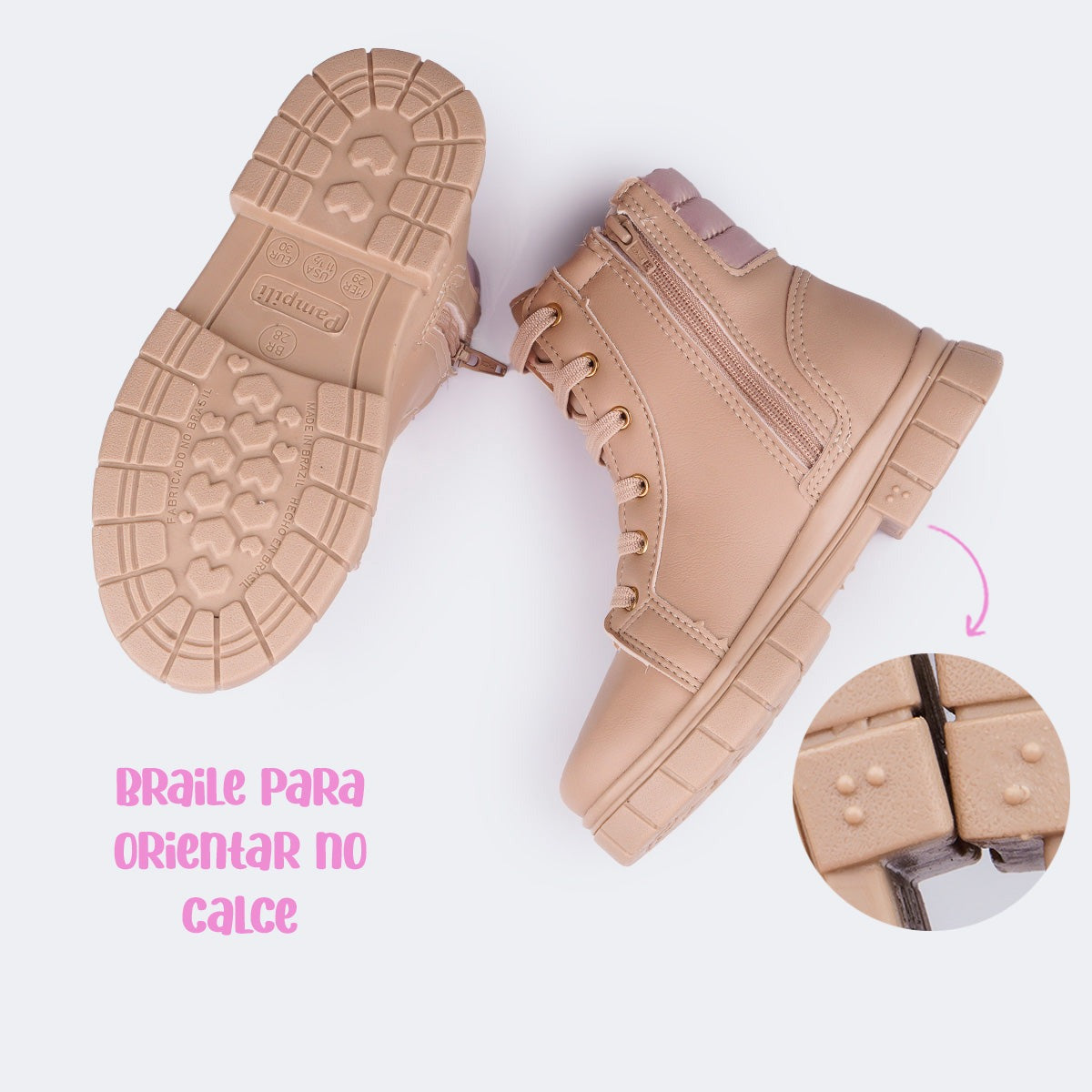 Bota Coturno Infantil Feminina Lucky Comfy