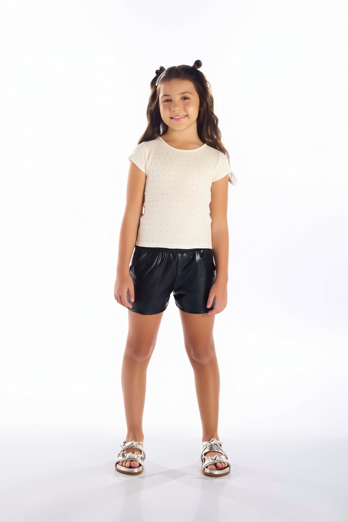 Blusa Feminina Infantil Brilho