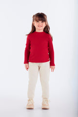 Blusa Feminina Infantil Canelada Pingente