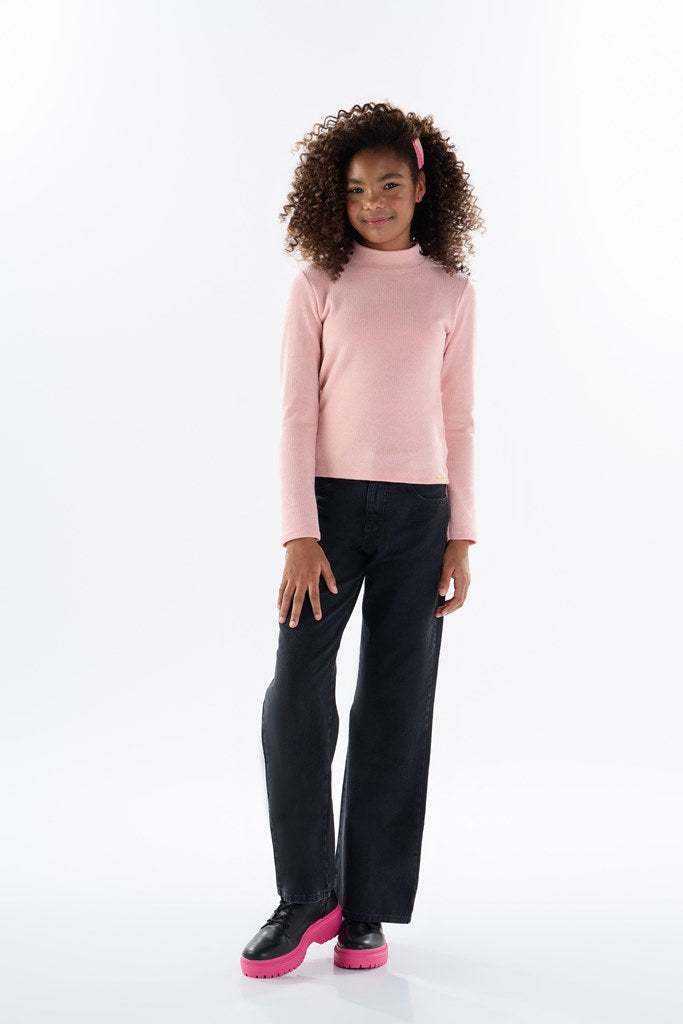 Blusa Feminina Juvenil Em Malha Tricô