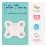 Chupeta MAM Comfort Rosa Leve e Macia para o Dia a Dia
