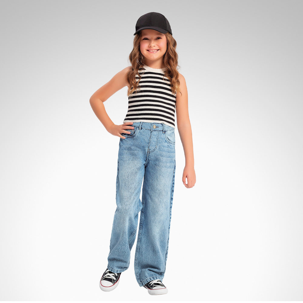 Calça Feminina infantil Wide Leg