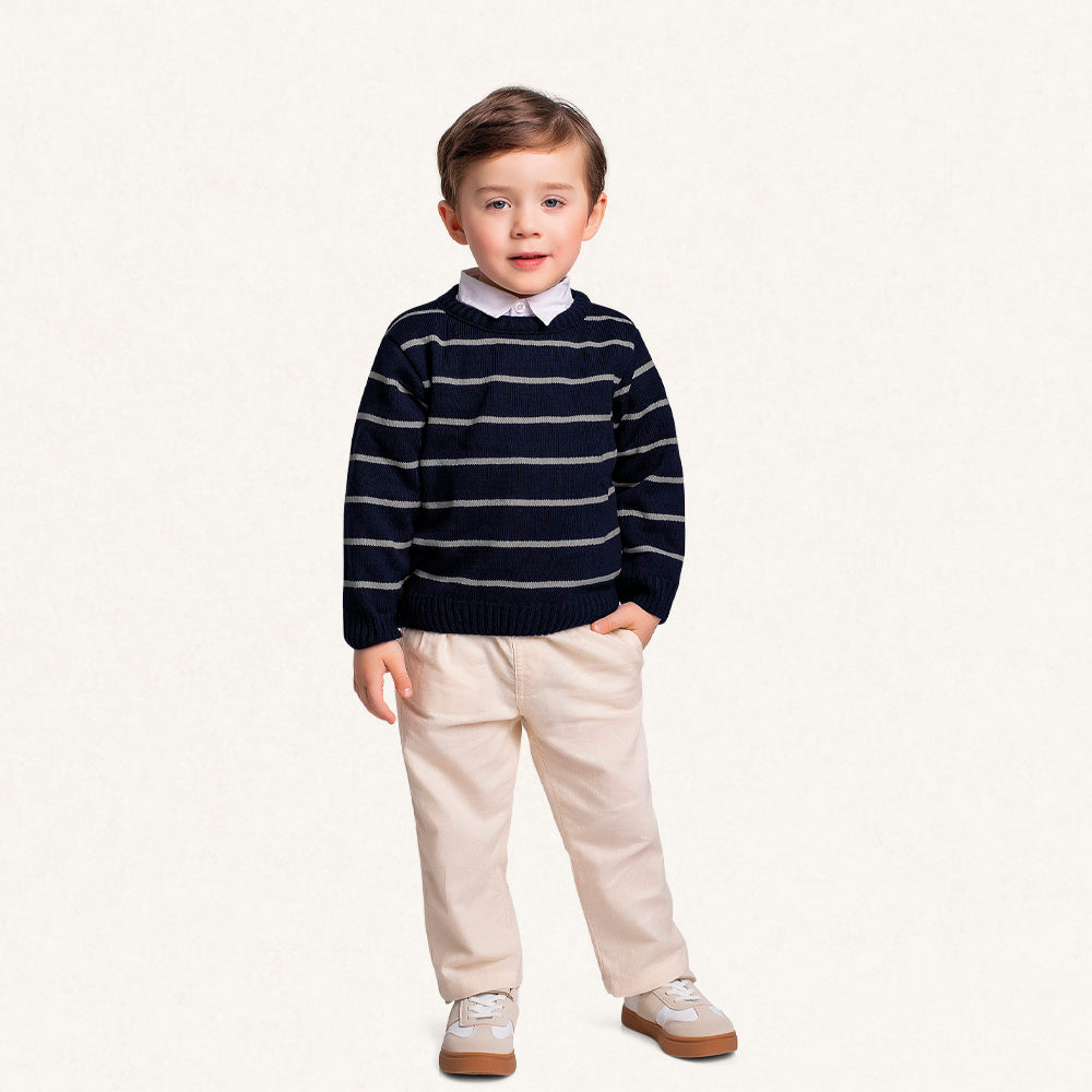 Casaco Masculino Infantil em Tricot