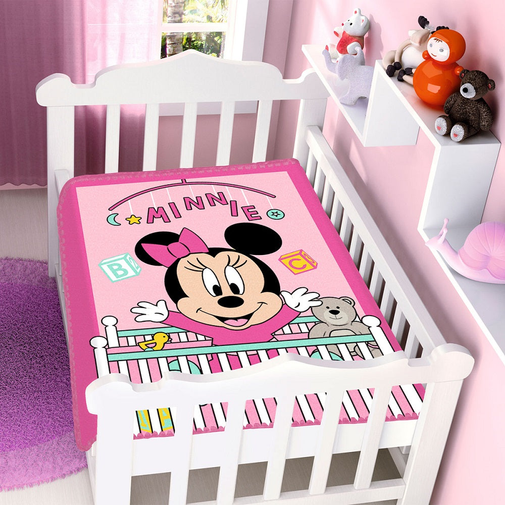 Cobertor Feminino Raschel Disney Baby Rosa Jolitex