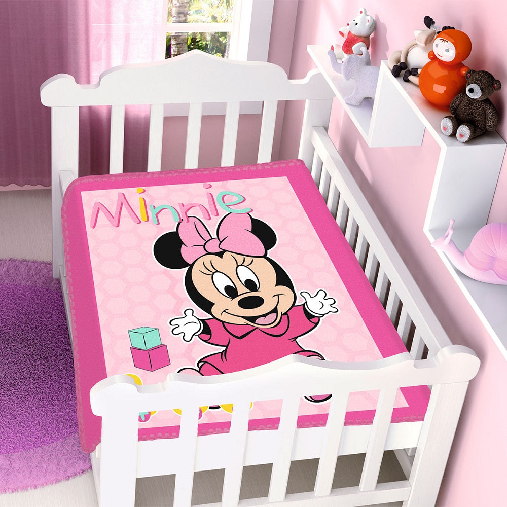 Cobertor Feminino Raschel Disney Baby Rosa Jolitex