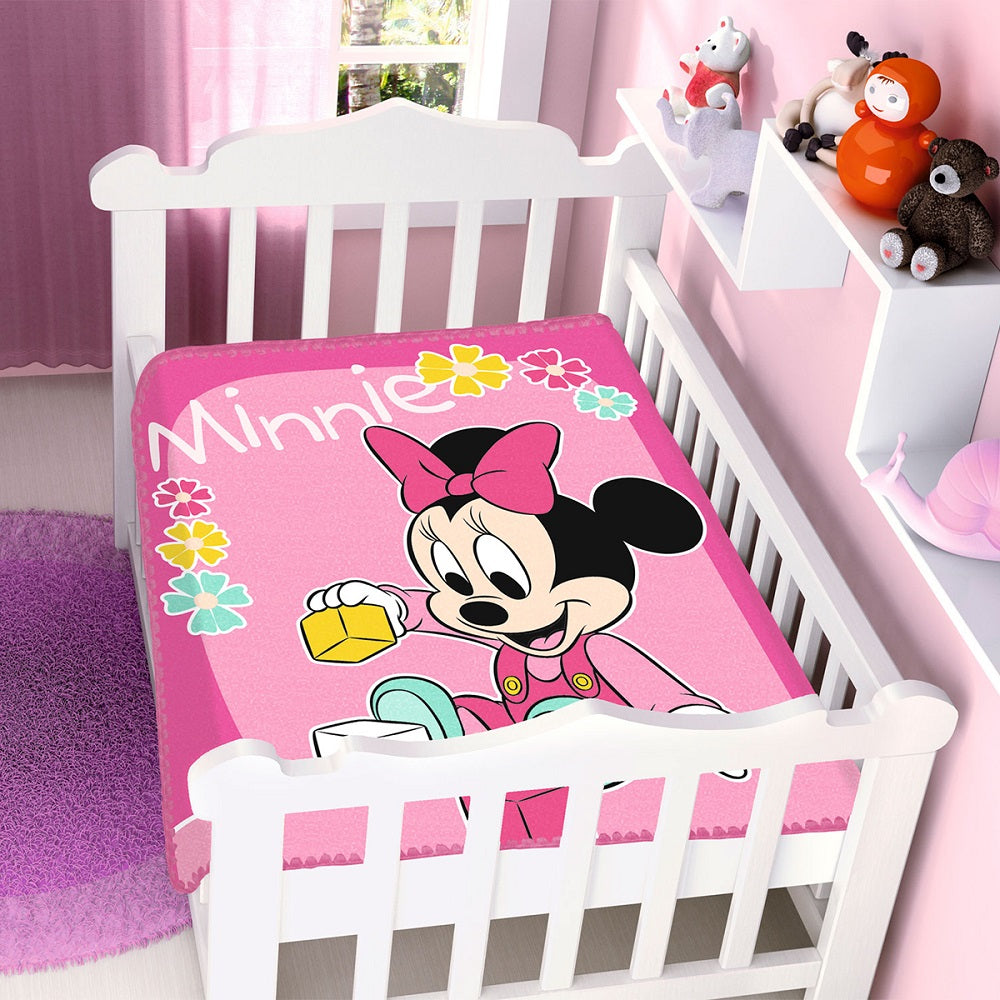 Cobertor Feminino Raschel Disney Baby Rosa Jolitex