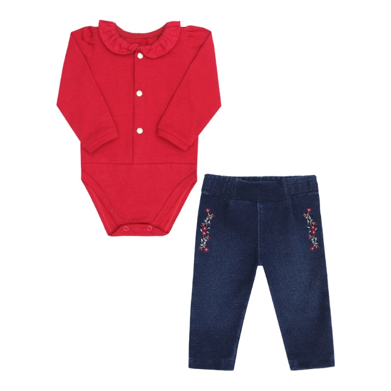Conjunto Feminino Bebê Body Babado Paraiso – Doçura e Encanto Exclusivo