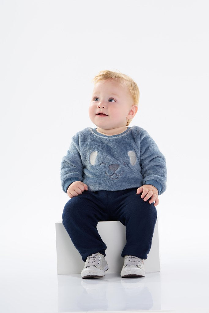 Conjunto Masculino Bebê Fleec Bichinhos