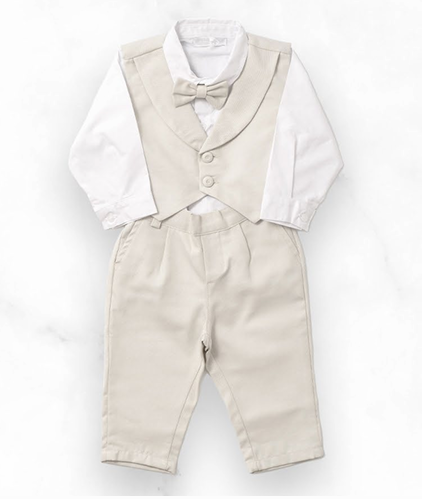 Conjunto Masculino Infantil Batizado Murilo Como Colete