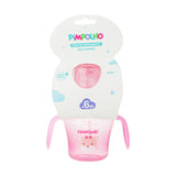 Copo de Treinamento com Alça e Bico Flexível 150ml Feminina Pimpolho Rosa/Gato