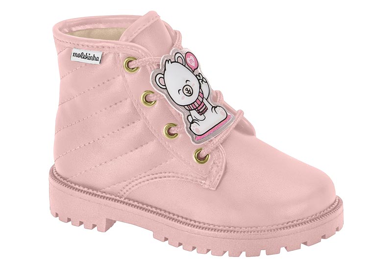 Coturno Feminino Infantil Sintético Matelacê Ursinha Molekinha