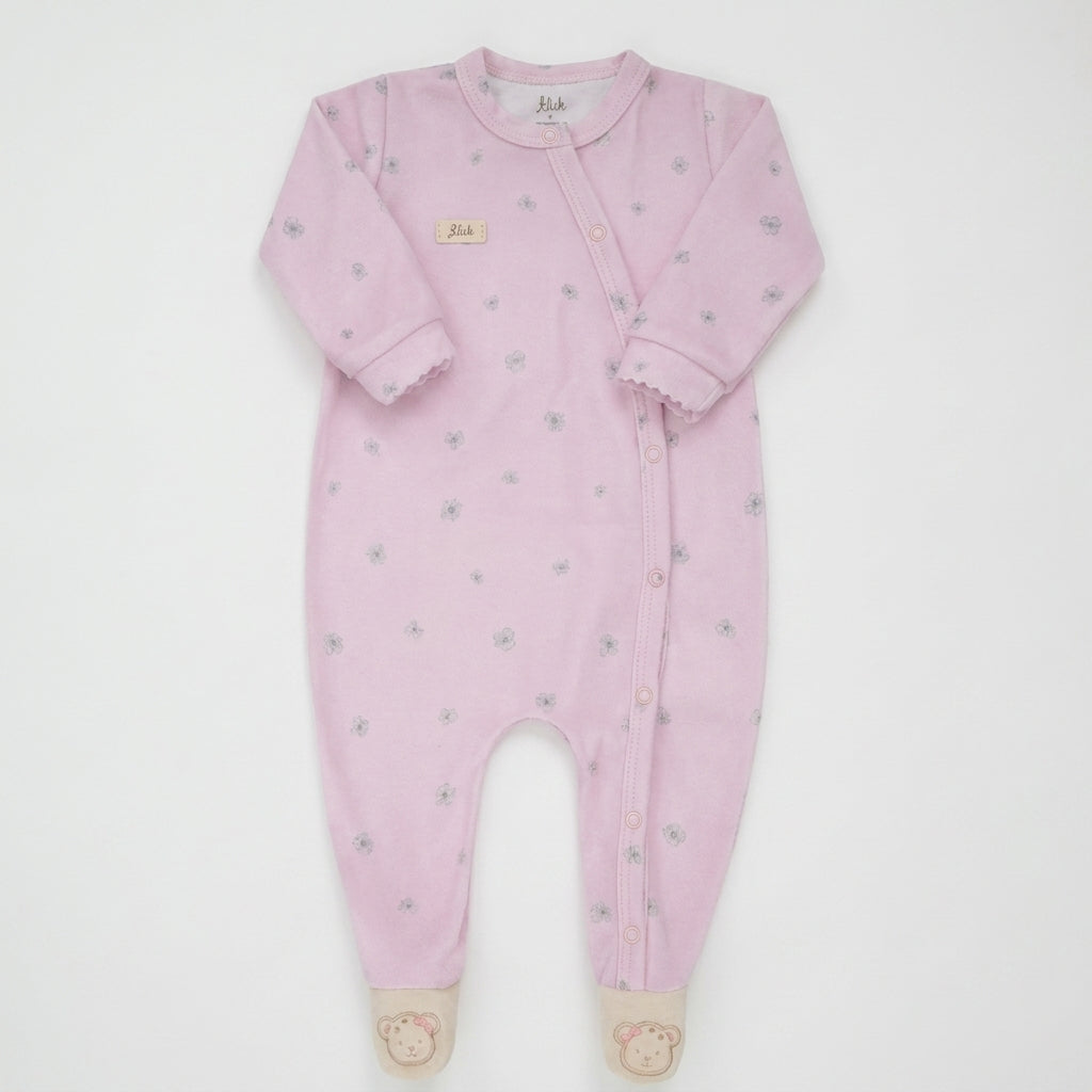 Macacão Longo Feminino Plush Estampado com Bordado