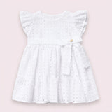 Vestido Infantil Laser com Laço e Conforto