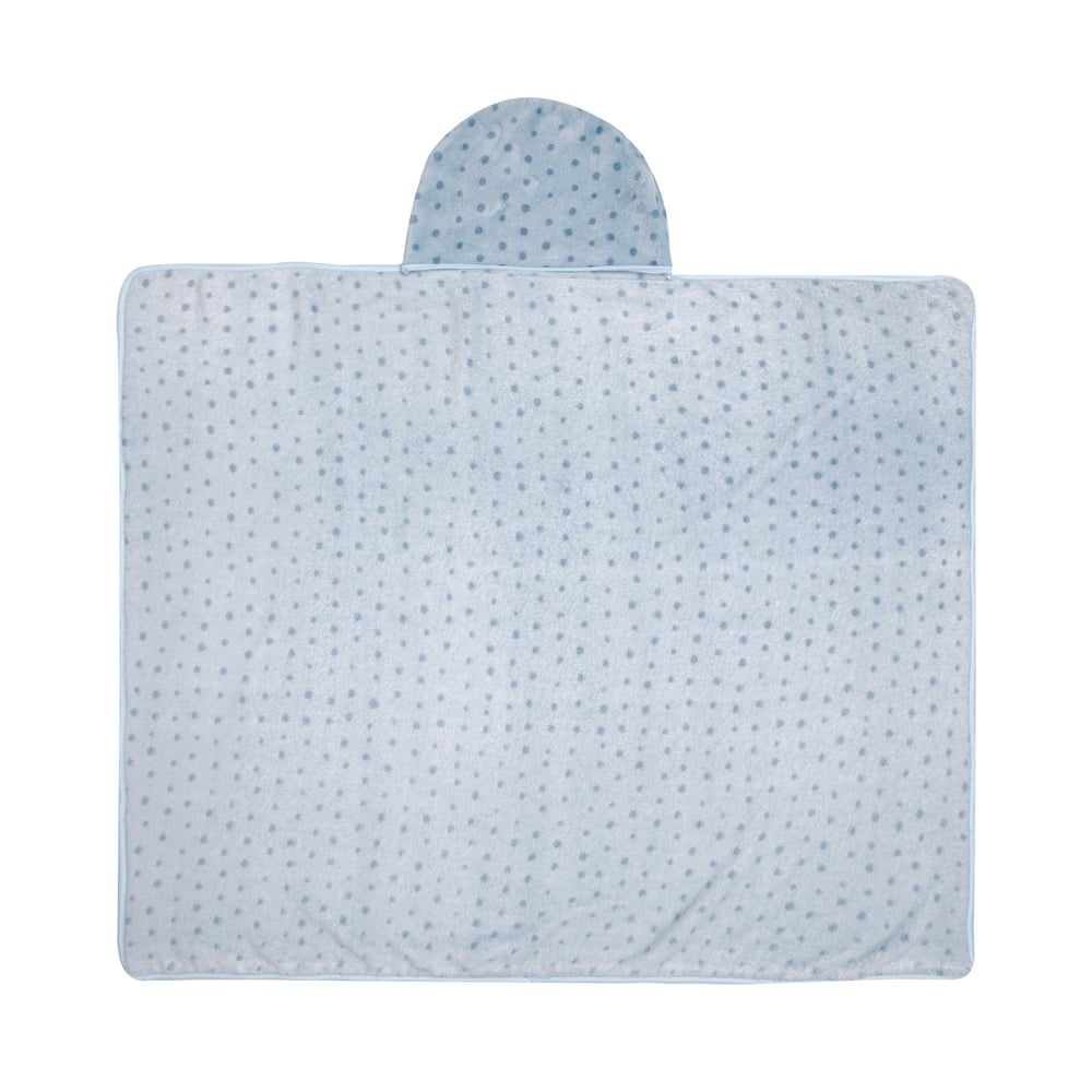 Cobertor Bordado de Microfibra Papi Friends com Capuz Tubarão Blu - Conforto Exclusivo para Seu Bebê