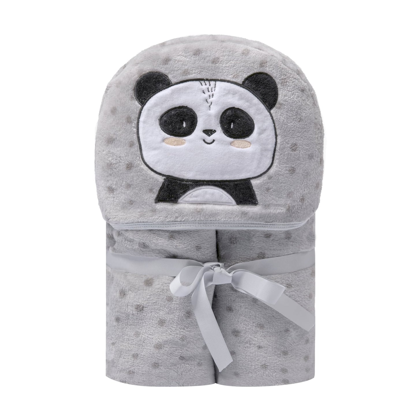 Cobertor Bordado de Microfibra Papi Friends com Capuz Panda Ben - Conforto Exclusivo para Seu Bebê