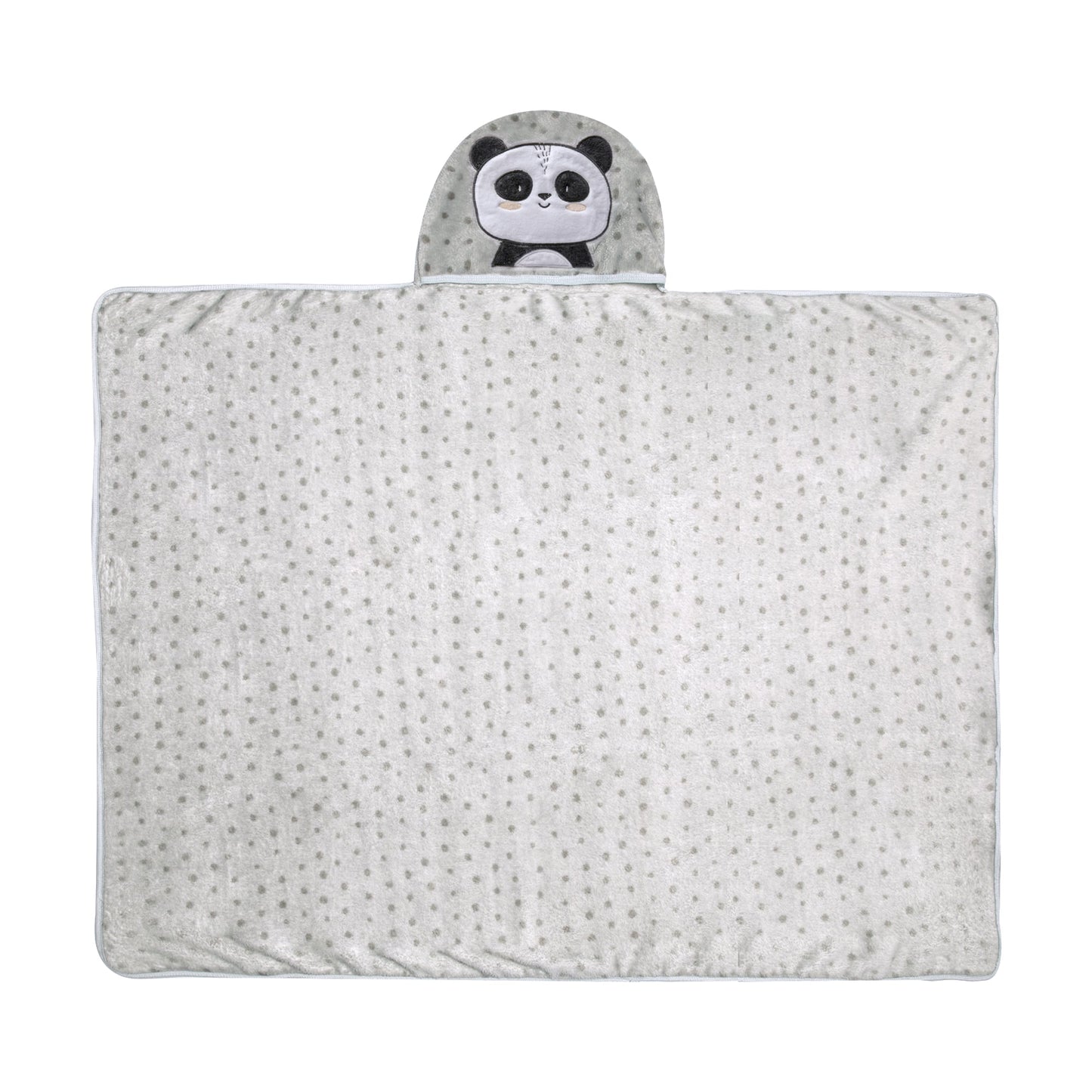 Cobertor Bordado de Microfibra Papi Friends com Capuz Panda Ben - Conforto Exclusivo para Seu Bebê