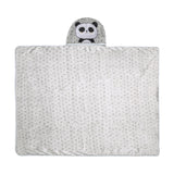 Cobertor Bordado de Microfibra Papi Friends com Capuz Panda Ben - Conforto Exclusivo para Seu Bebê