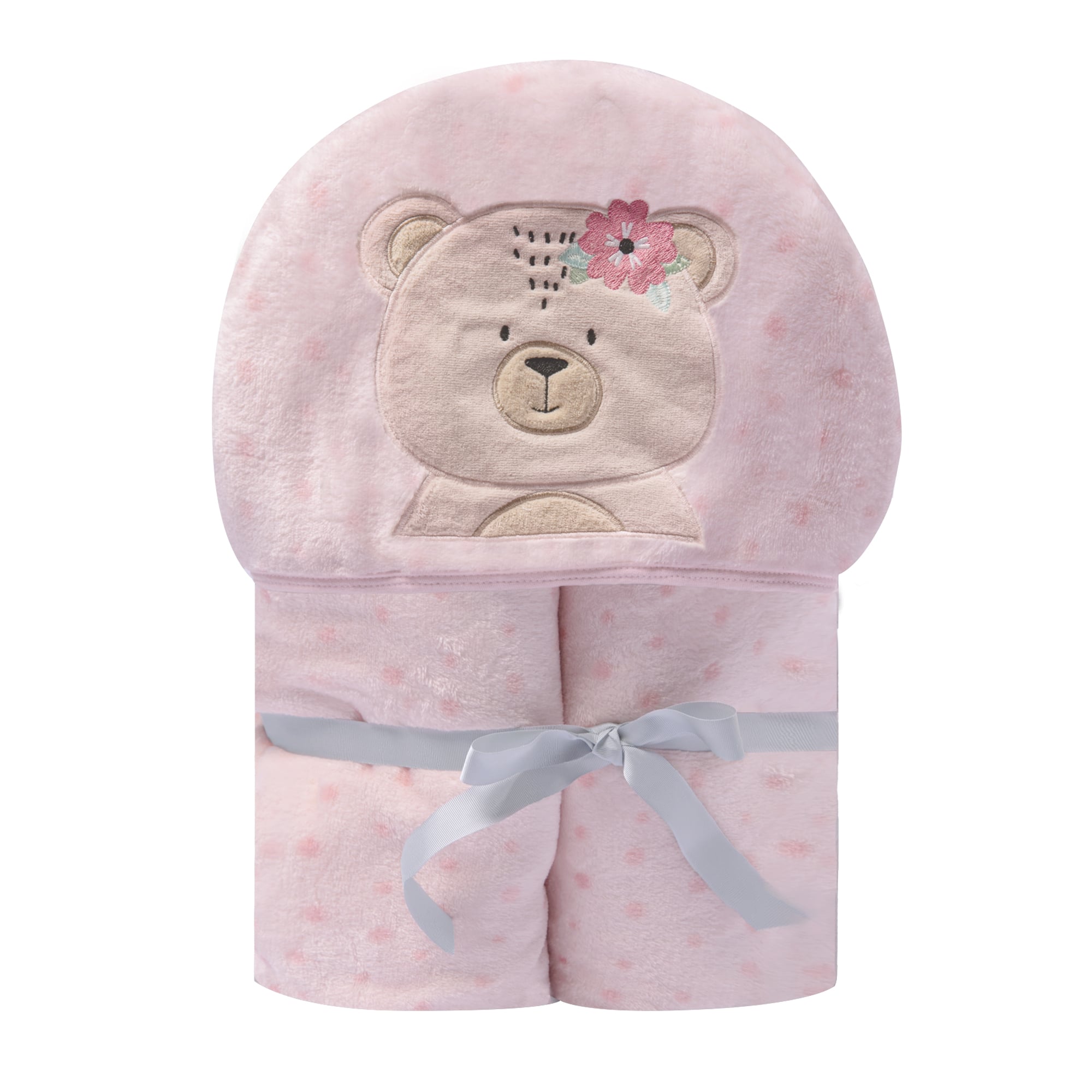Cobertor Bordado de Microfibra Papi Friends com Capuz Ursa Ema - Conforto Exclusivo para Seu Bebê