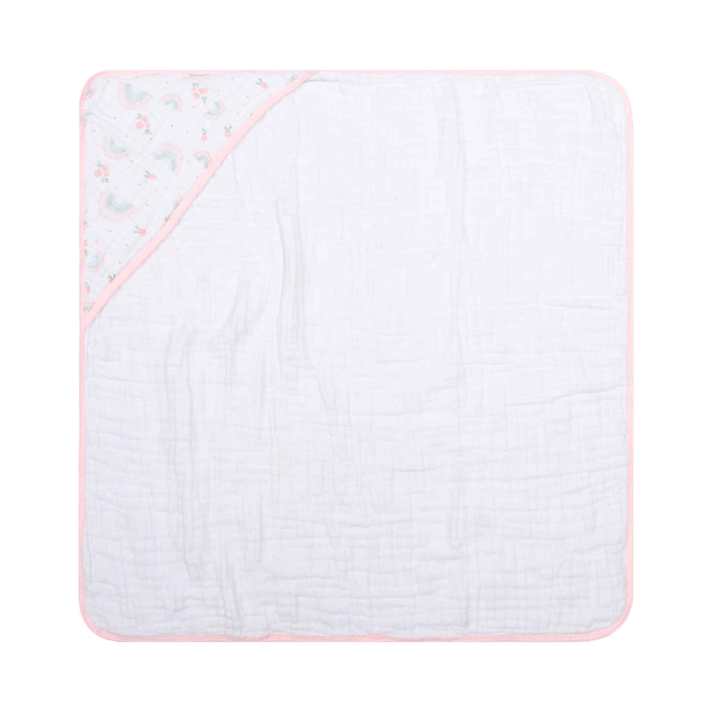 Toalha de Banho Papi Soft com Capuz Arco de Flores 80x80cm – Conforto e Qualidade Exclusiva