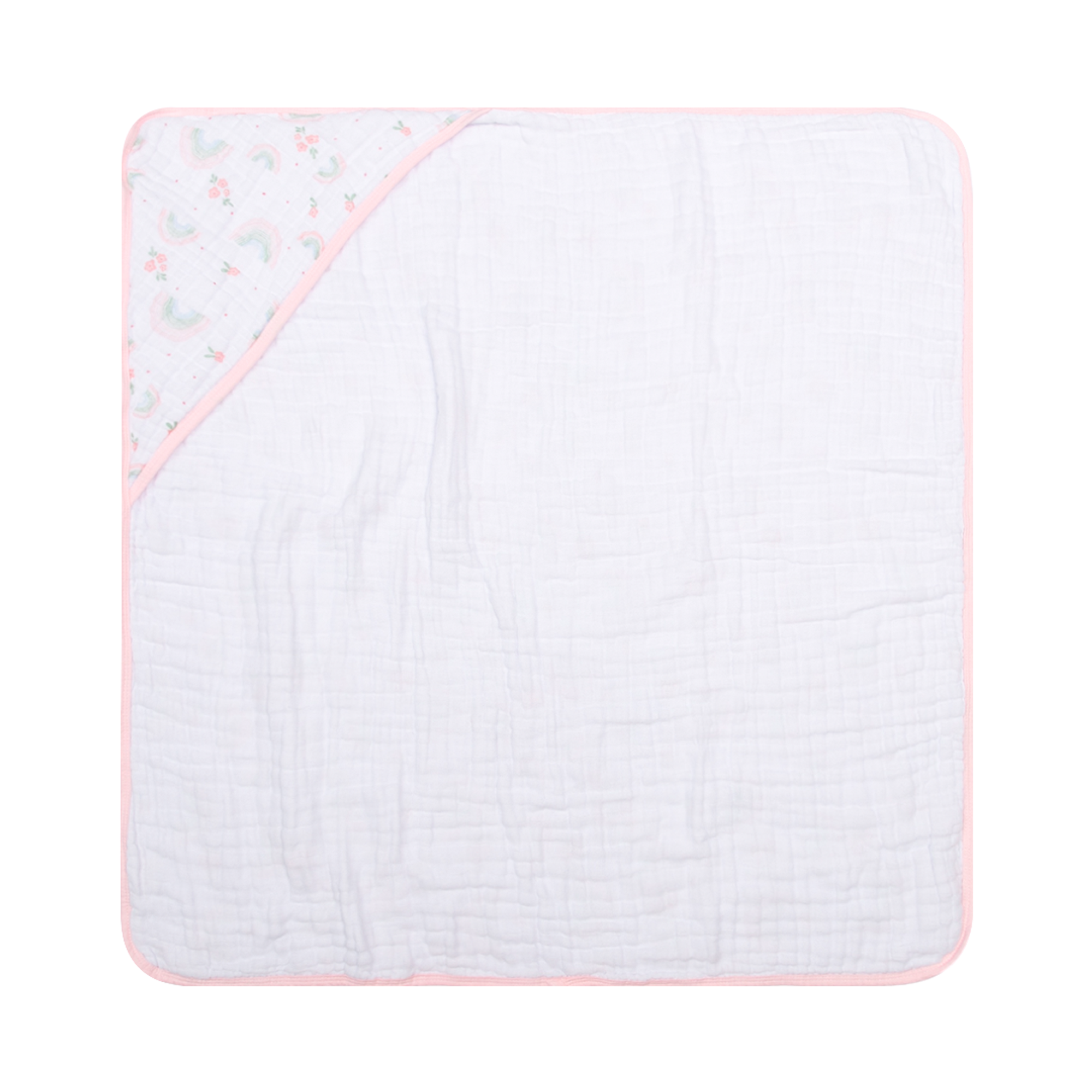 Toalha de Banho Papi Soft com Capuz Arco de Flores 80x80cm – Conforto e Qualidade Exclusiva