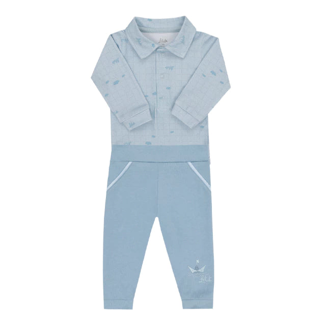Conjunto Masculino Bebê Body e Calça Paraiso – Conforto e Qualidade Exclusiva