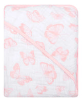 Toalha de Banho Papi Soft com Capuz Estampado - Família Borboletas