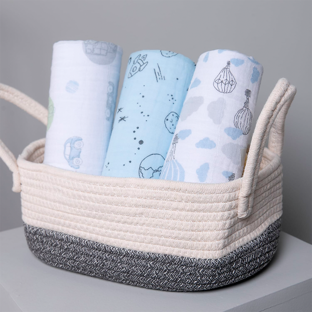 Cueiro swaddle papi soft estampado 80cm x 80cm contém 03 un corrida de carros
