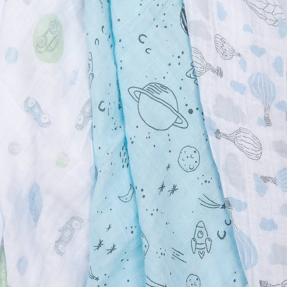 Cueiro swaddle papi soft estampado 80cm x 80cm contém 03 un corrida de carros