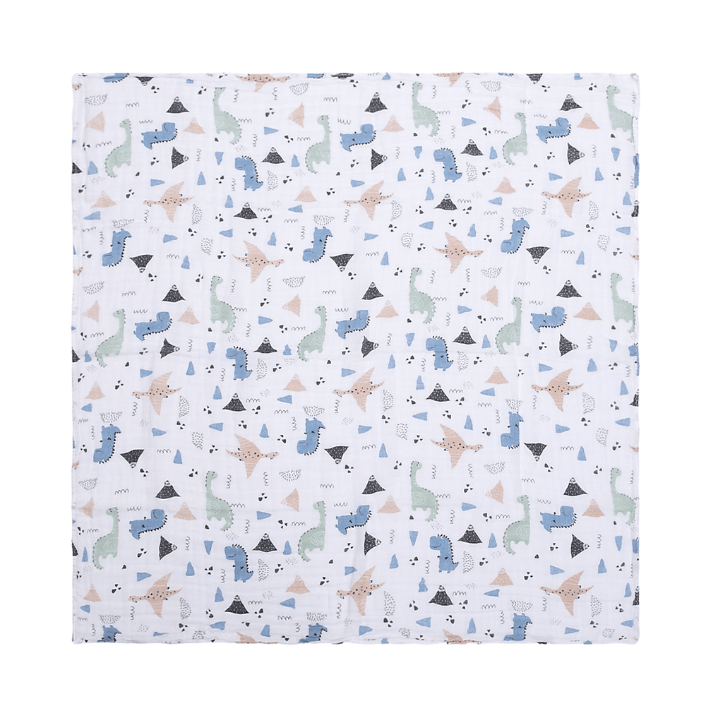Cueiro swaddle papi soft estampado 80cm x 80cm contém 03 un jurassic