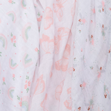 Cueiro swaddle papi soft estampado 80cm x 80cm contém 03 un arco de flores