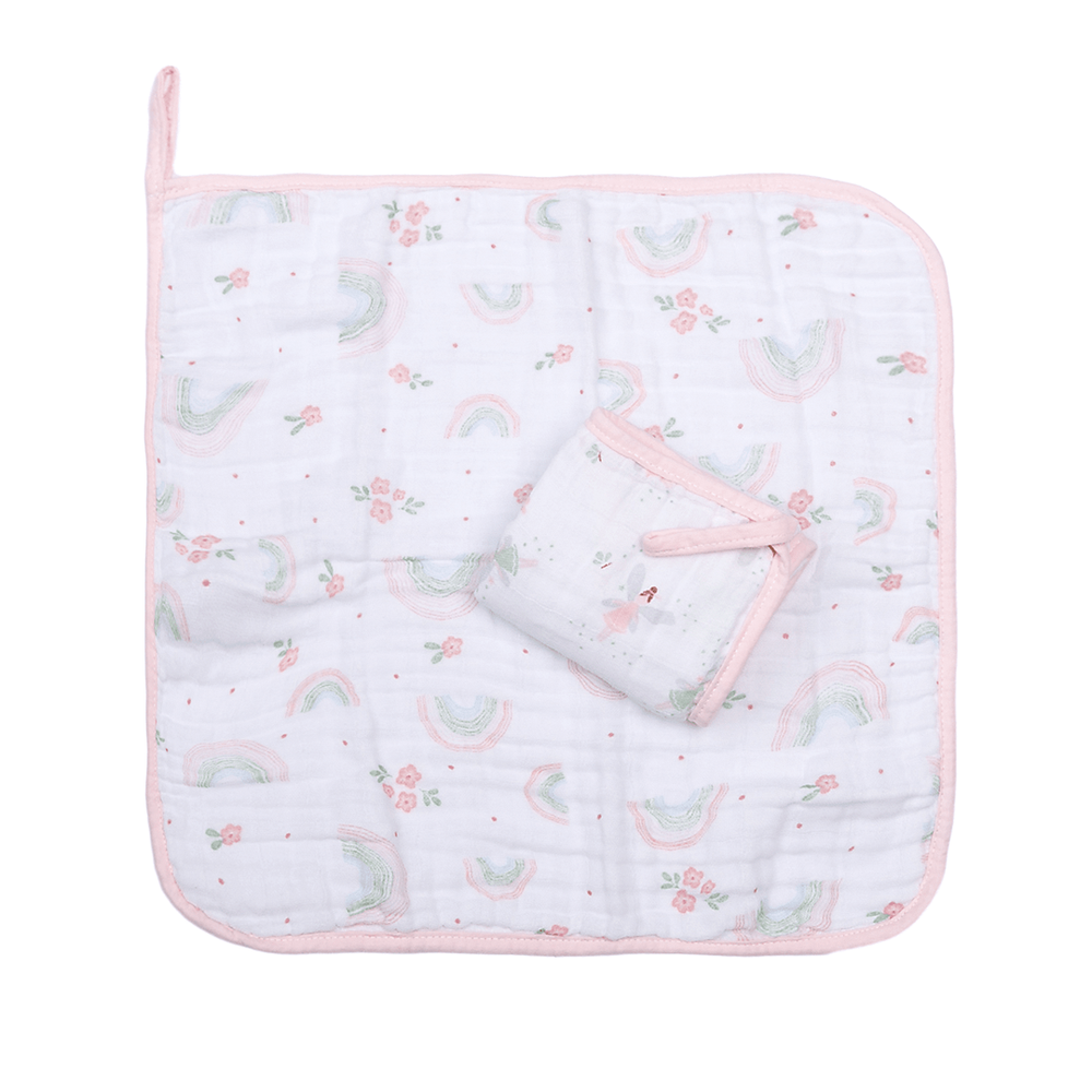 Paninho de boca papi soft c/prendedor de chupeta est 40cm x 40cm contém 02 un arco de flores