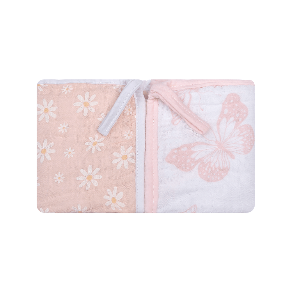 Paninho de boca papi soft c/prendedor de chupeta est 40cm x 40cm contém 02 un margaridas